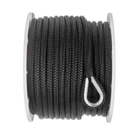 Seachoice - Double Braid Nylon Anchor Line | Black | 1/2" x 150' | 42281