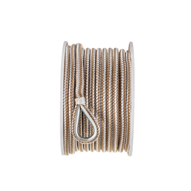 Seachoice - Double Braid Nylon Anchor Line | Gold / White | 3/8" x 100' | 42321
