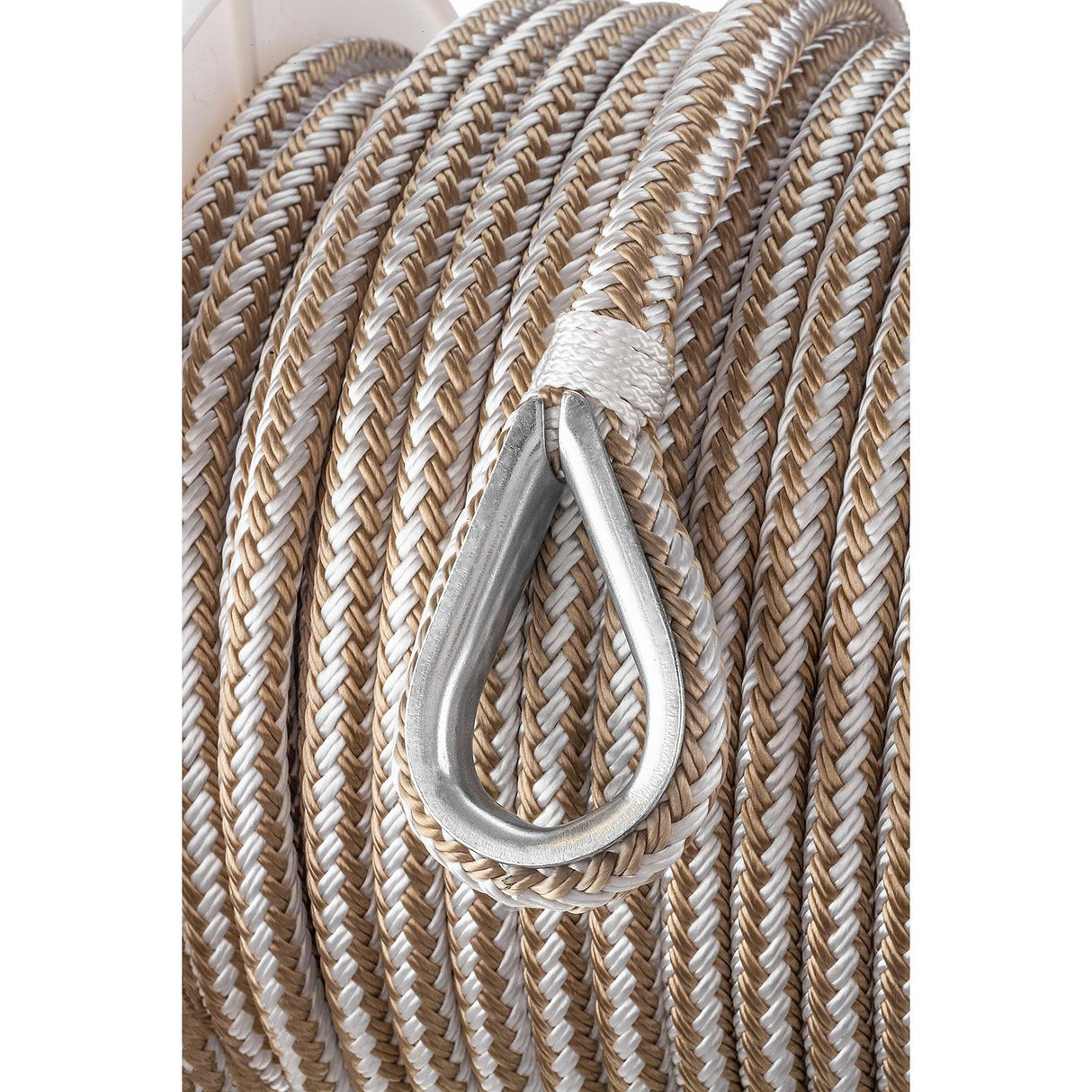 Seachoice - Double Braid Nylon Anchor Line | Gold / White | 3/8" x 150' | 42331