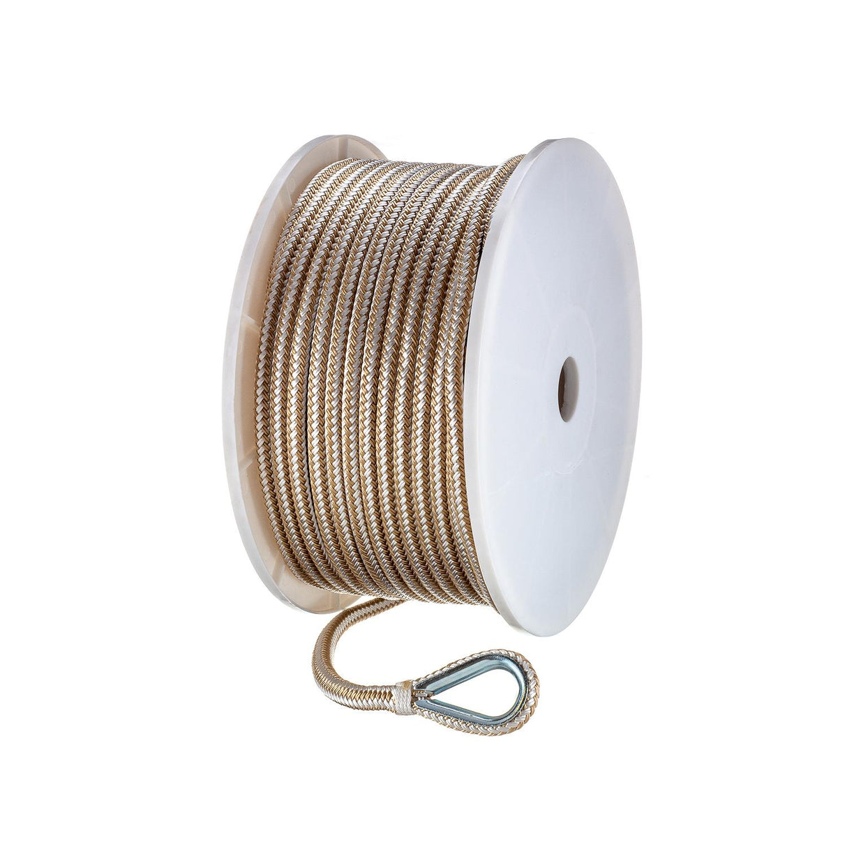 Seachoice - Double Braid Nylon Anchor Line | Gold / White | 3/8" x 200' | 42341