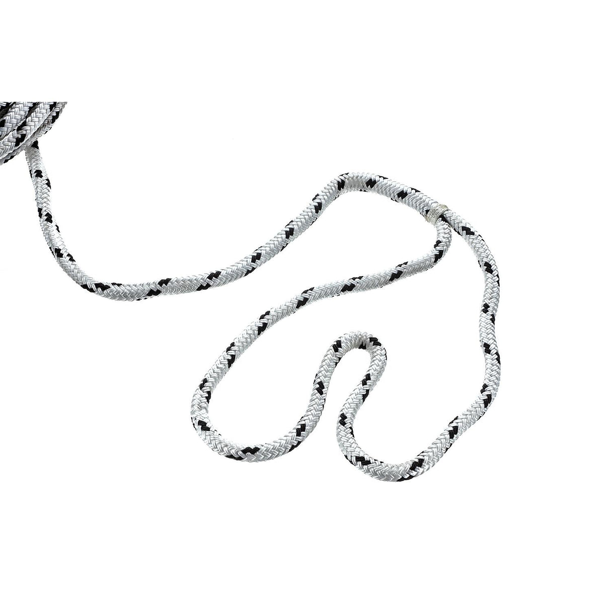 Seachoice - Double Braided MFP Poly Dock Line | White/Black Tracer | 3/8" x 15' | 42401