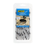 Seachoice - Double Braided MFP Poly Dock Line | White/Black Tracer | 3/8" x 15' | 42401