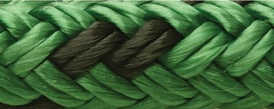 Seachoice - Double Braided MFP Poly Dock Line | Green/Black Tracer | 3/8" x 15' | 42441