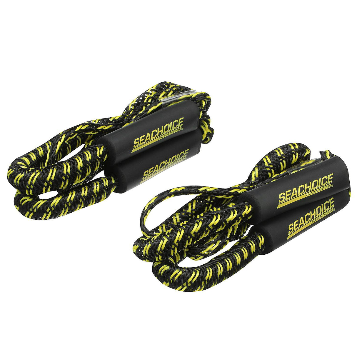 Seachoice - Bungee/Stretch Dock Line | Black/Yellow | 6' Stretches to 9' | 42481