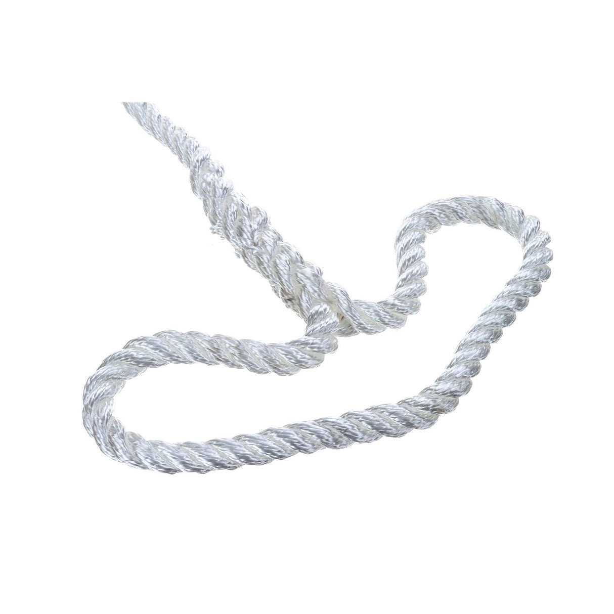Seachoice - Línea de muelle de nailon trenzado de 3 hebras - 1/2" x 20' - 42561 Blanco