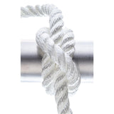 Seachoice - Línea de muelle de nailon trenzado de 3 hebras - 1/2" x 20' - 42561 Blanco