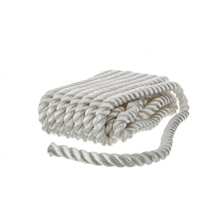 Seachoice - Three Strand Twisted Nylon Dock Line | White | 5/8" x 25' | 42601