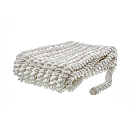 Seachoice - Three Strand Twisted Nylon Dock Line | White | 3/4" x 25' | 42631
