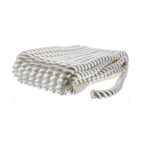 Seachoice - Three Strand Twisted Nylon Dock Line | White | 3/4" x 35' | 42641