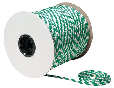 Seachoice - Green/white Solid Braid Mfp Multi-purpose Spool (derby Rope) - 3/8" X 500' - 42790