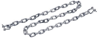 Seachoice - Galvanized Anchor Lead Chain With Shackles - 3/16" x 4 - 44101