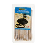 Seachoice - Línea de muelle de nailon trenzado doble, 1,9 cm x 10,6 m - 47411 DORADO/BLANCO