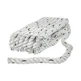 Seachoice - Three Strand Twisted Nylon Dock Line with Tracer | White/Blue Tracer | 3/8" x 15' | 47511