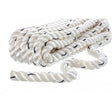 Seachoice - Three Strand Twisted Nylon Dock Line with Tracer | White/Blue Tracer | 1/2" x 15' | 47551