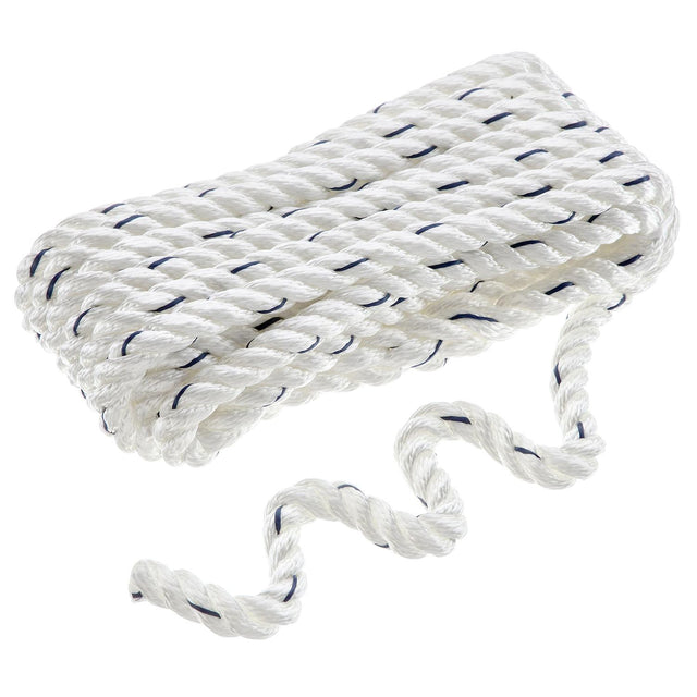 Seachoice - Three Strand Twisted Nylon Dock Line with Tracer