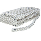 Seachoice - Three Strand Twisted Nylon Dock Line with Tracer | White/Blue Tracer | 5/8" x 25' | 47601