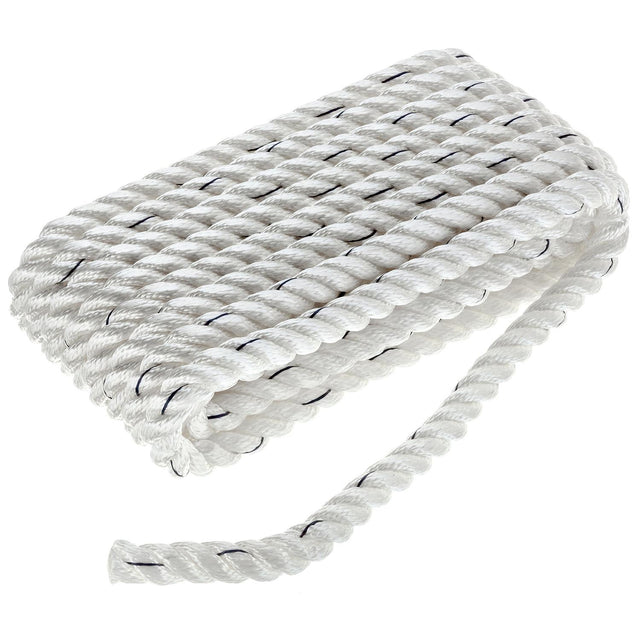 Seachoice - Three Strand Twisted Nylon Dock Line with Tracer
