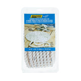 Seachoice - Three Strand Twisted Nylon Dock Line with Tracer | White/Blue Tracer | 5/8" x 35' | 47621
