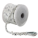 Seachoice - Premium 3-Strand Twisted Nylon Anchor Line with Tracer | White / Blue | 3/8" x 50' | 47691