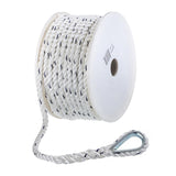 Seachoice - Premium 3-Strand Twisted Nylon Anchor Line with Tracer | White / Blue | 3/8" x 100' | 47711