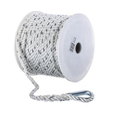 Seachoice - Premium 3-Strand Twisted Nylon Anchor Line with Tracer | White / Blue | 3/8" x 150' | 47721