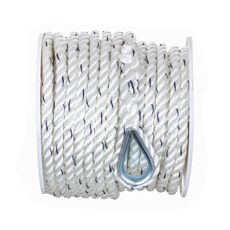 Seachoice - Premium 3-Strand Twisted Nylon Anchor Line with Tracer