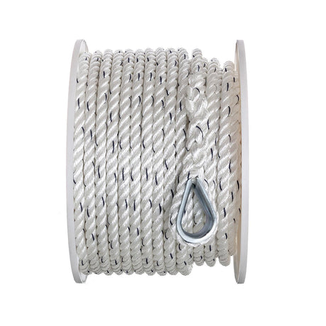 Seachoice - Premium 3-Strand Twisted Nylon Anchor Line with Tracer