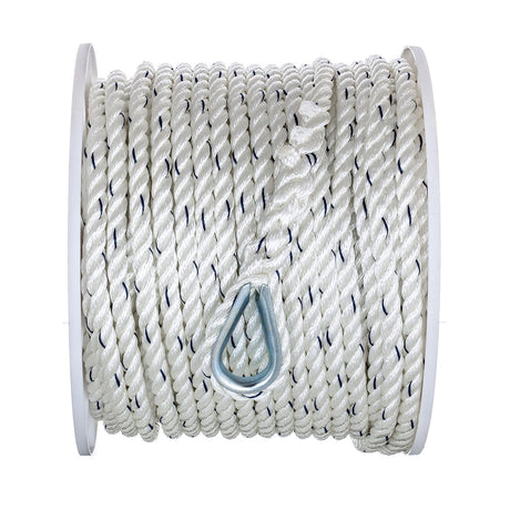Seachoice - Premium 3-Strand Twisted Nylon Anchor Line with Tracer
