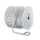 Seachoice - Premium 3-Strand Twisted Nylon Anchor Line with Tracer| White / Blue | 1/2" x 250' | 47781