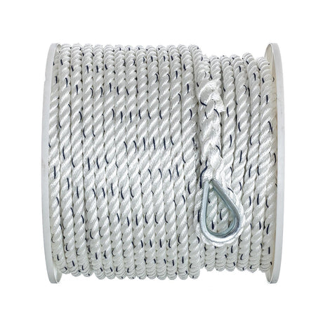 Seachoice - Premium 3-Strand Twisted Nylon Anchor Line with Tracer