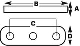 Sea Choice - Light Duty Axle UBolt Plate - 55021