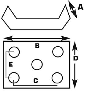 Sea Choice - HeavyDuty Axle UBolt Plate - 55161