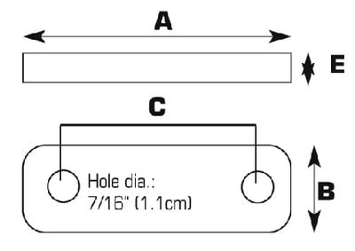 Sea Choice - Frame Tie Plates (Pair Per Pack) - 55201