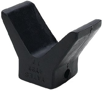 Sea Choice - 2" x 2" Black Rubber Molded "V" Bow Stop - 56251