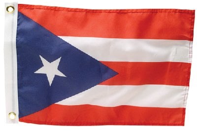 Sea Choice - 12" x 18" Nylon Print Dyed Puerto Rico Flag - 78281