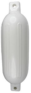 Seachoice - Twin Eye Ribbed Fender | White | 4.5" x 16" | 79001