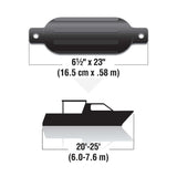 Seachoice - Defensa de doble ojo, 6,5" x 23" - 79061