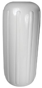 Seachoice - Center Hole Ribbed Fender - White - 6" x 15" - 79111