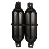 Seachoice - Twin Eye Ribbed Fender Kit | 2 Pack | Black | 6.5" x 23" | 79281