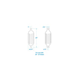Seachoice - Twin Eye Ribbed Fender Kit | 2 Pack | Black | 6.5" x 23" | 79281