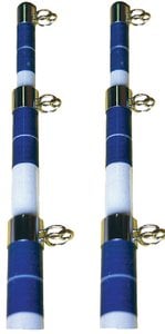 Sea Choice - Telescoping Outrigger Poles, 15' White/Blue - 88201