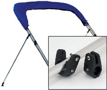 Carver Covers - Bimini Top Brace Kit (Includes 2 Braces, 2 Deck Hinges, 2 Jaw Slides, Mounting Screws) - 62011