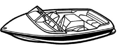 Carver Covers - To-Fit Cover For Tournament Ski Boats -  Centerline-19' 6" , Beam-86" - 74100P