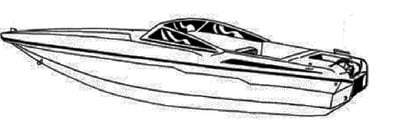 Carver Covers --Styled-To Fit Boat Cover For Ski Boats With Low Profile Windshield - Centerline- 19' 6" , Beam-94" -  74119P