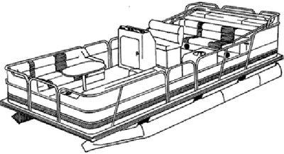 Carver Covers - To-Fit Cover for Pontoons With Fully Enclosed Deck & Bimini Top - Centerline-20' 6", Beam-102" - 77520P