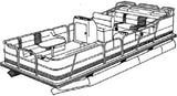 Carver Covers - To-Fit Cover for Pontoons With Fully Enclosed Deck & Bimini Top - Centerline-20' 6", Beam-102" - 77520P