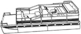 Carver Covers - To-Fit Cover for Pontoons With Partially Enclosed Deck & Bimini Top - Centerline-24' 6", Beam-102" - 77624P