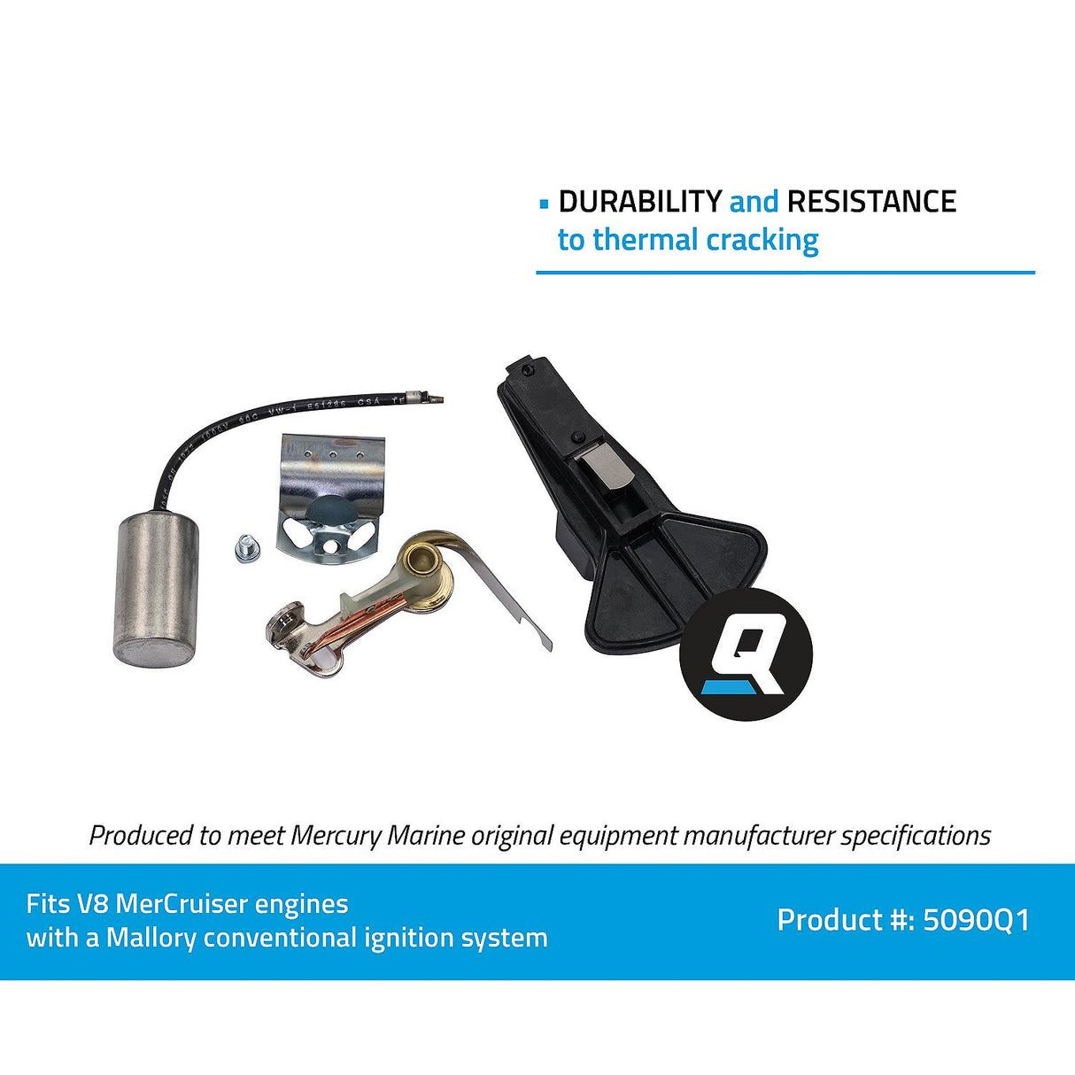 Mercury Mercruiser - Tune Up Kit - Fits Ford & GM V-8 Engines with Mallory Ignition - 391-5090Q1