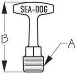 Sea-Dog Line - Garboard T-Handle Plug - Carded - 5200471