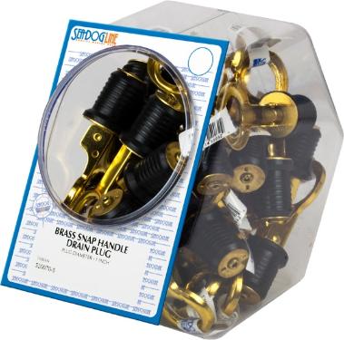 Sea-Dog Line - Brass Snap Handle Drain Plug w/o Chain - 1" - 25 pcs - 5200705